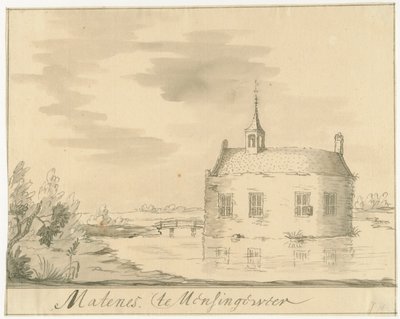 The Matenesse Castle at Mensingeweer by Jacobus Stellingwerd by Jacobus Stellingwerff